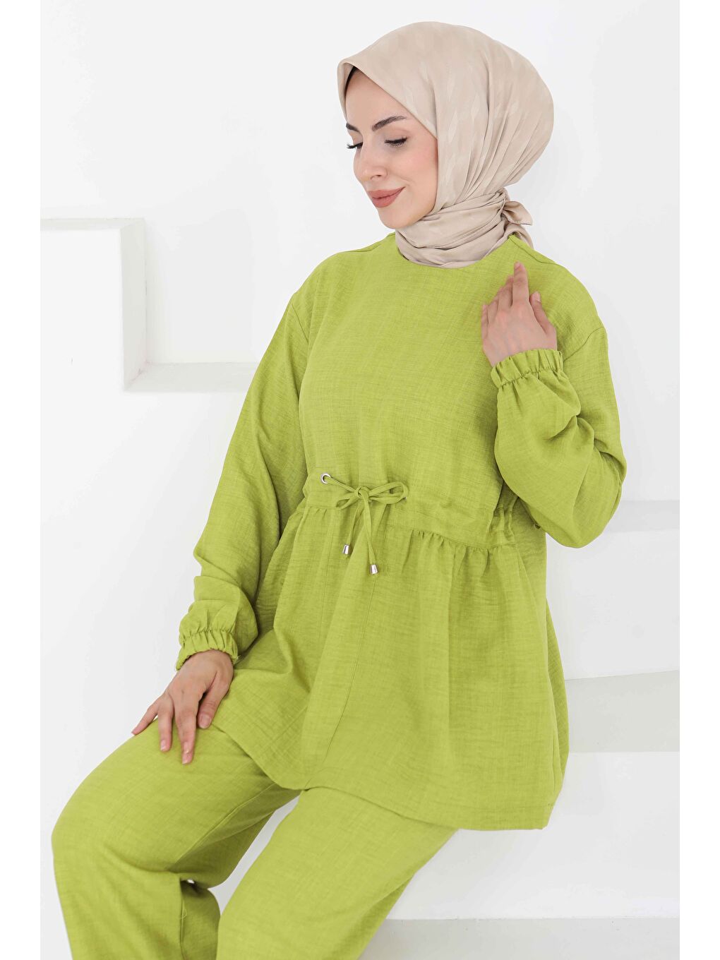 Bağlamalı İkili Takım Yağ Yeşili - 27196-2