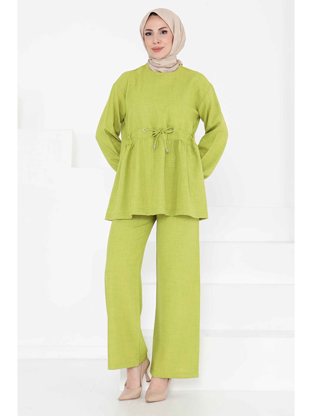 Bağlamalı İkili Takım Yağ Yeşili - 27196-3