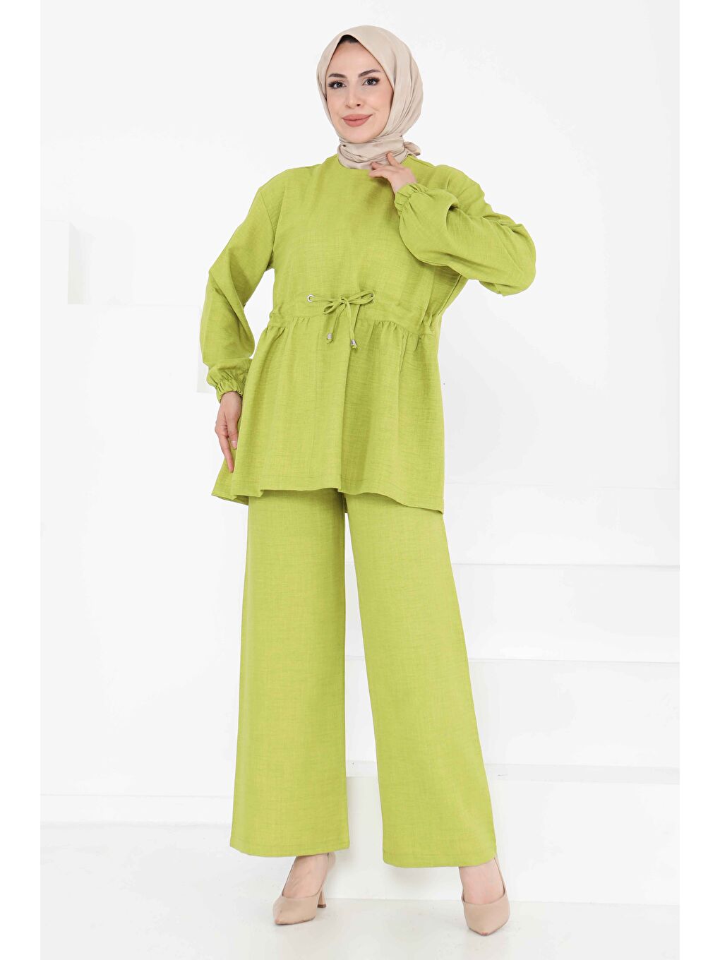 Bağlamalı İkili Takım Yağ Yeşili - 27196-4