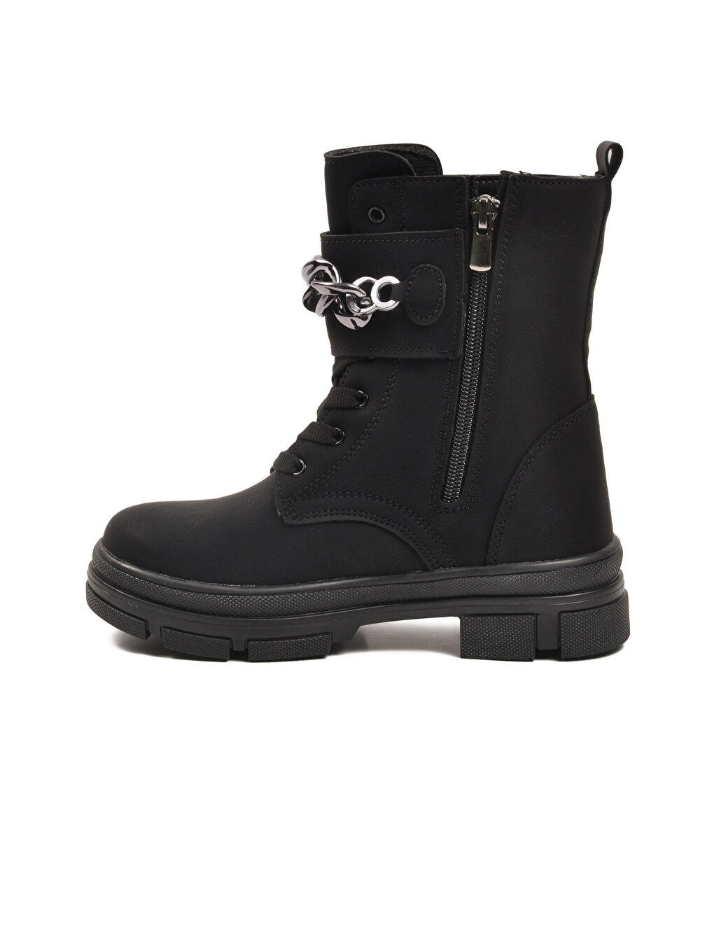 Siyah İçi Polarlı Kaymaz Taban Kız Çocuk Bot G-1001 F Zncr-1