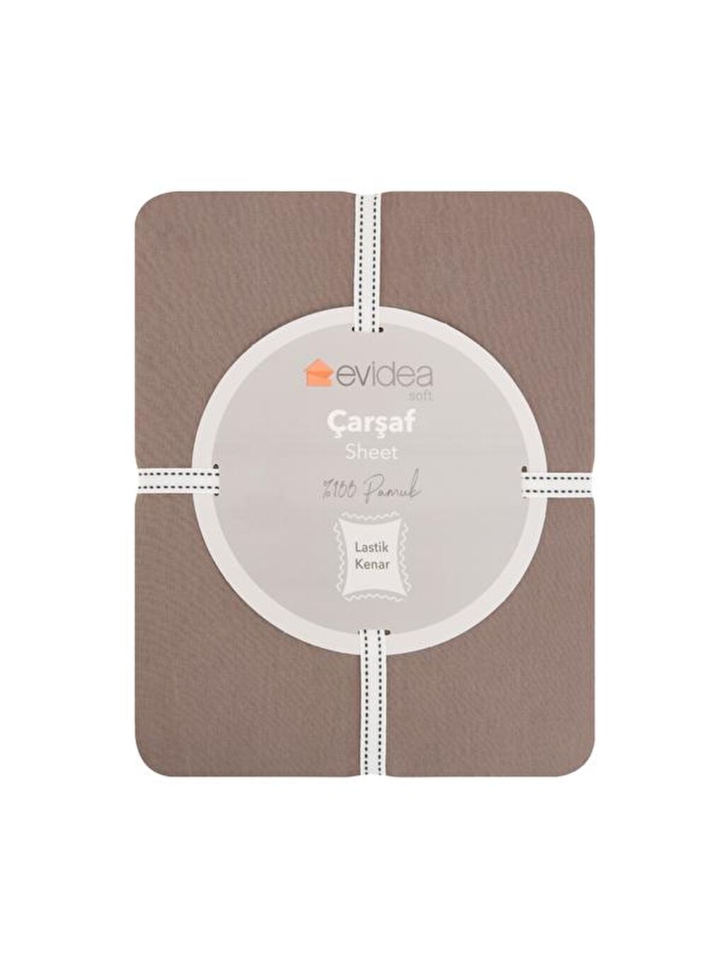 Soft Çift Kişilik Lastikli Çarşaf - Kahverengi - 180x200 cm-1