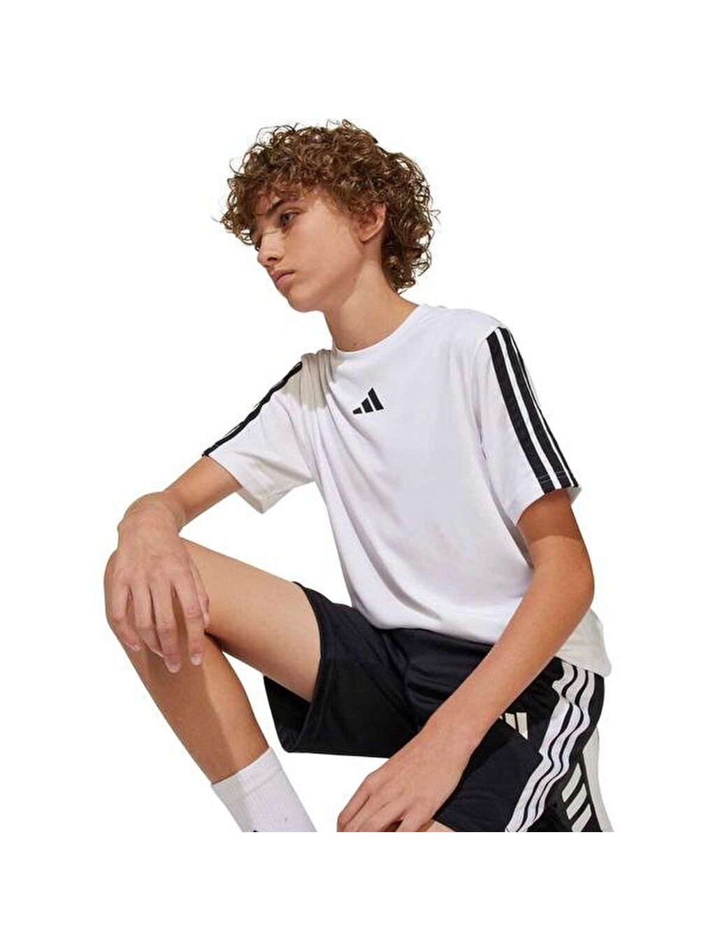 Train Essentials Çocuk Beyaz Yuvarlak Yaka Tişört-1