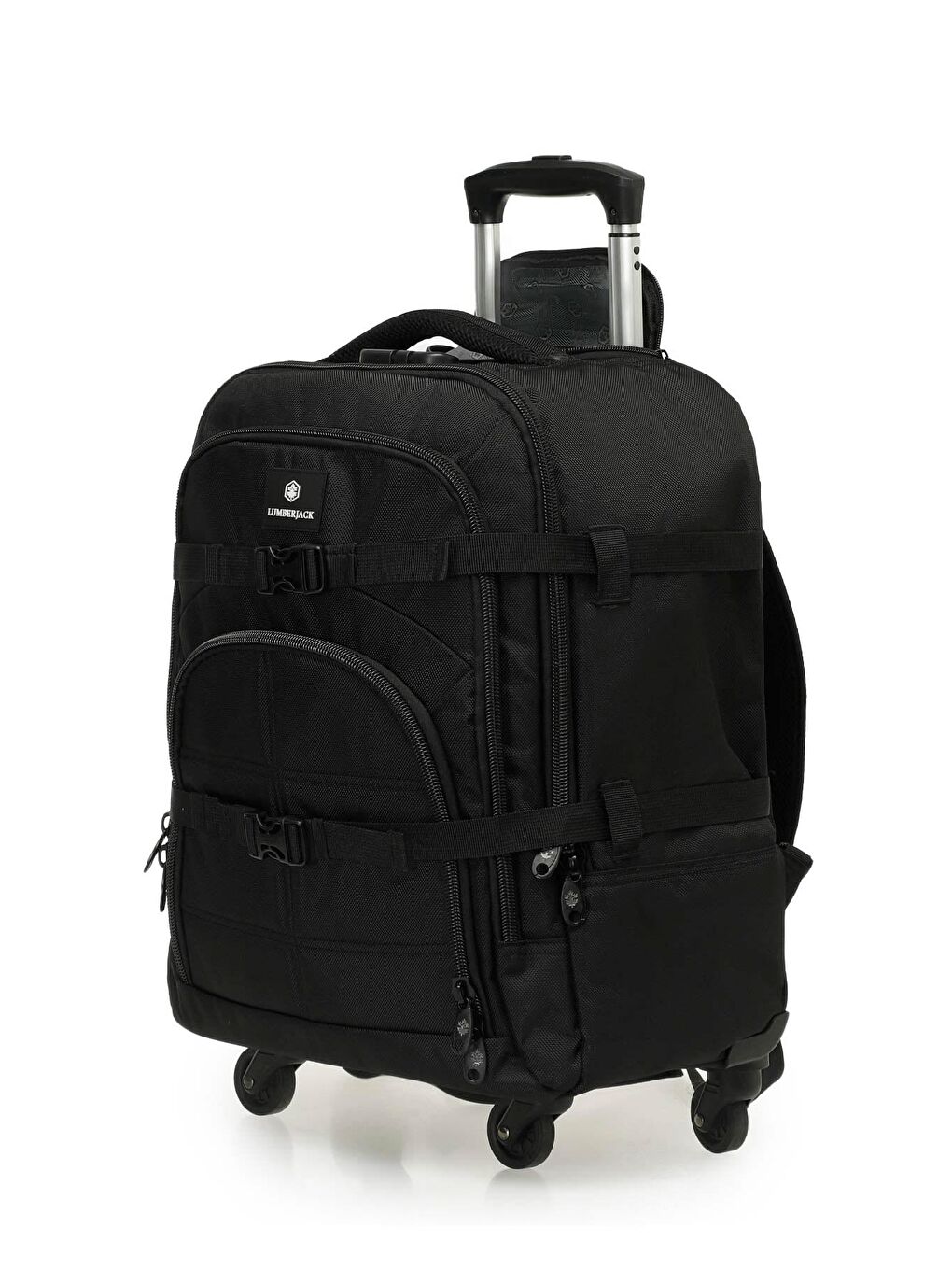 TEKSTIL SIRT VALIZ -K 5FX Siyah Unisex Küçük Boy Valiz-1