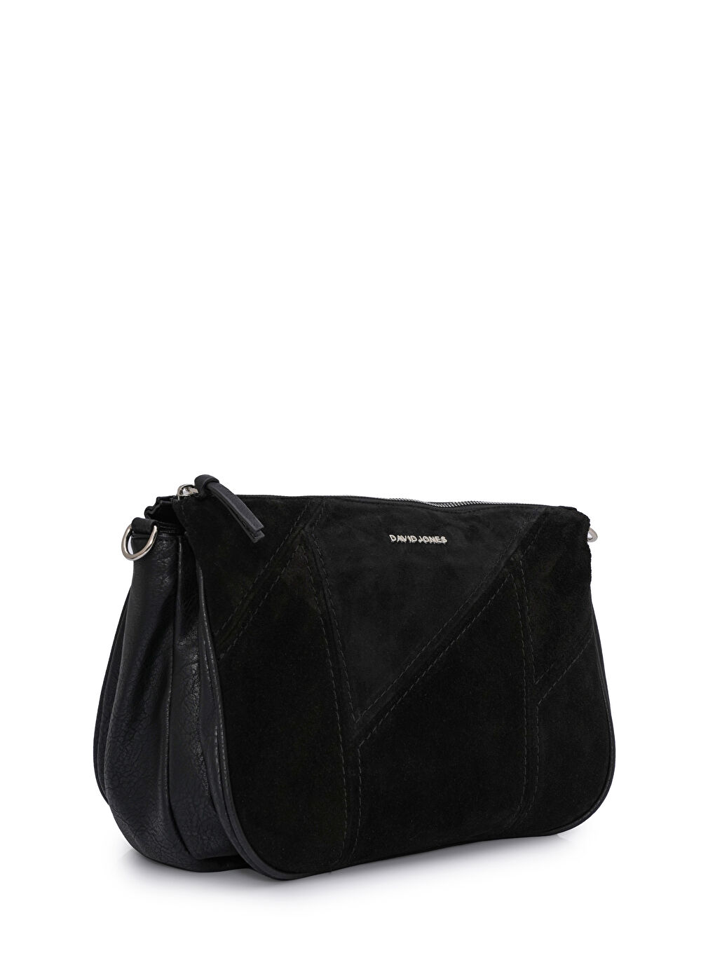 Siyah Süet Dokulu Kadın Omuz Çantası ED069-2