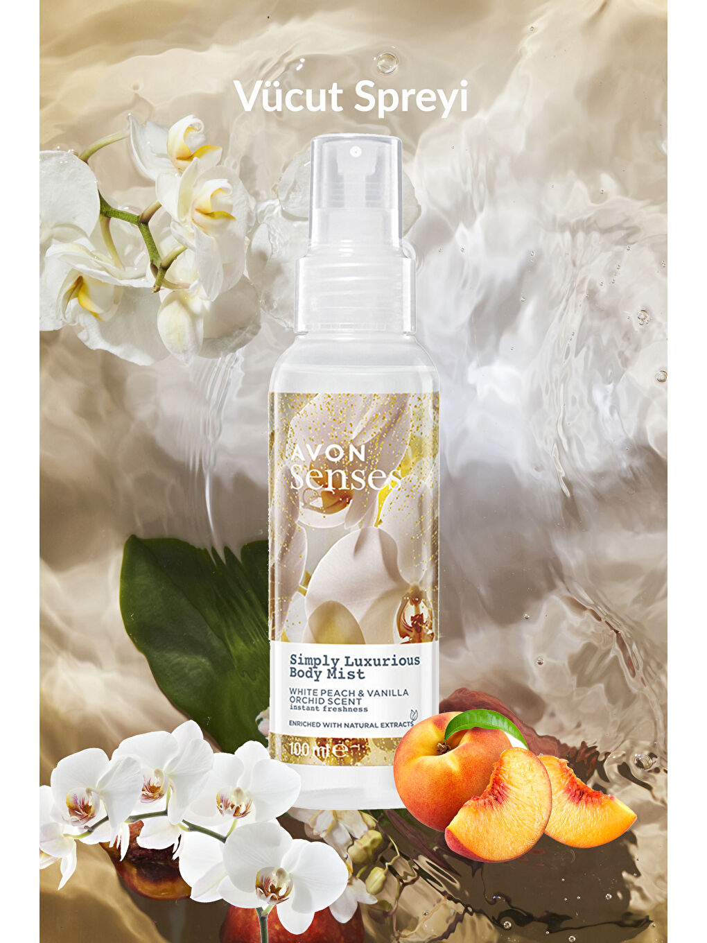 Luxurious Beyaz Şeftali ve Vanilya Orkide Kokulu Banyo Paketi-1