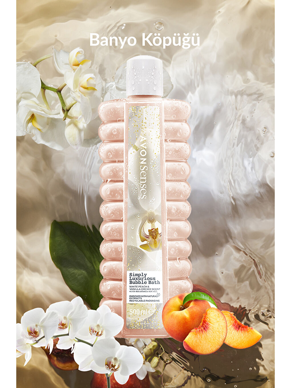 Luxurious Beyaz Şeftali ve Vanilya Orkide Kokulu Banyo Paketi-2
