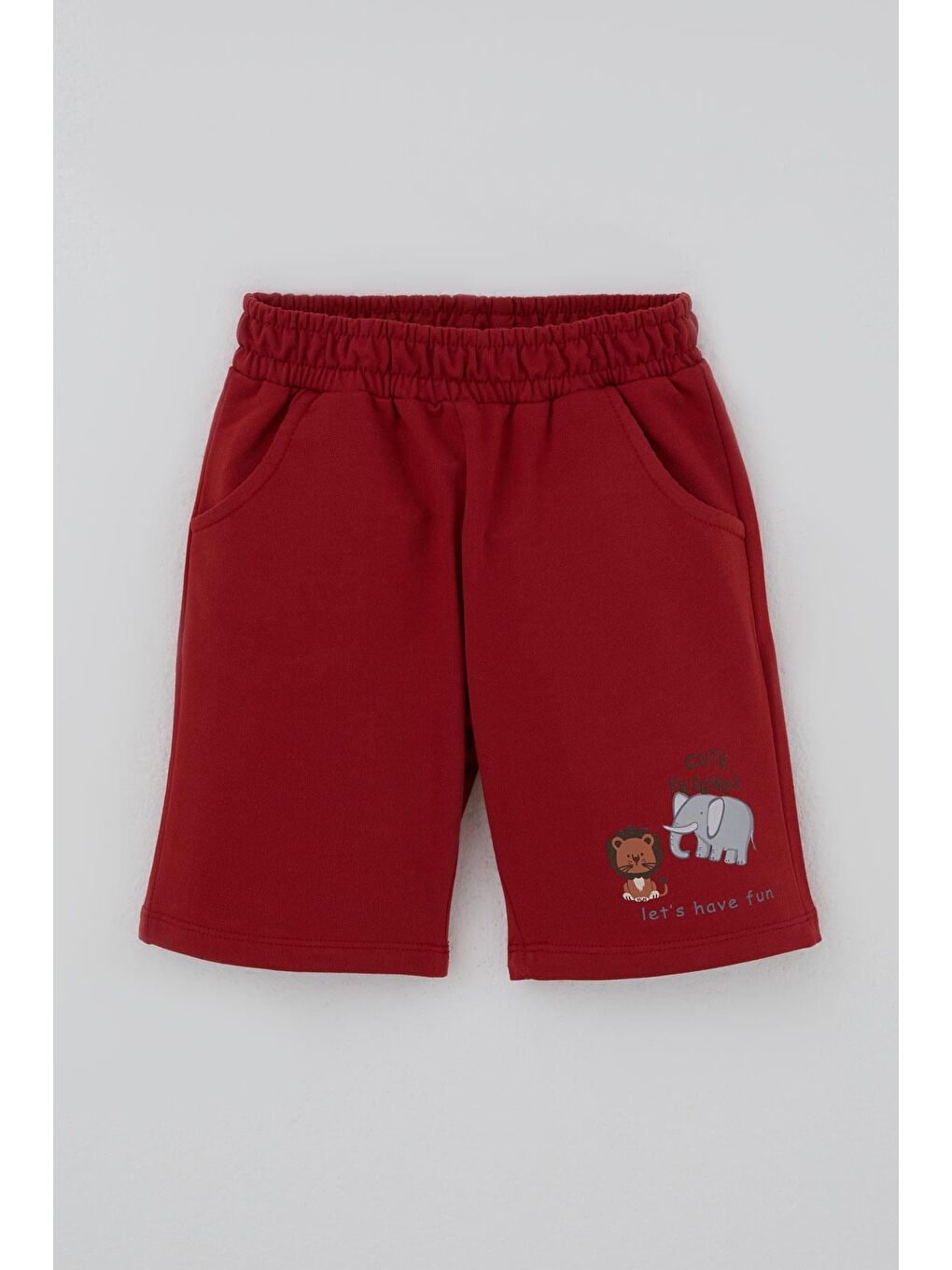 Ekru Erkek Bebek Şortlu Takım Sevimli Hayvancık Arkadaşlar Krem (9 Ay-3 Yaş)-2