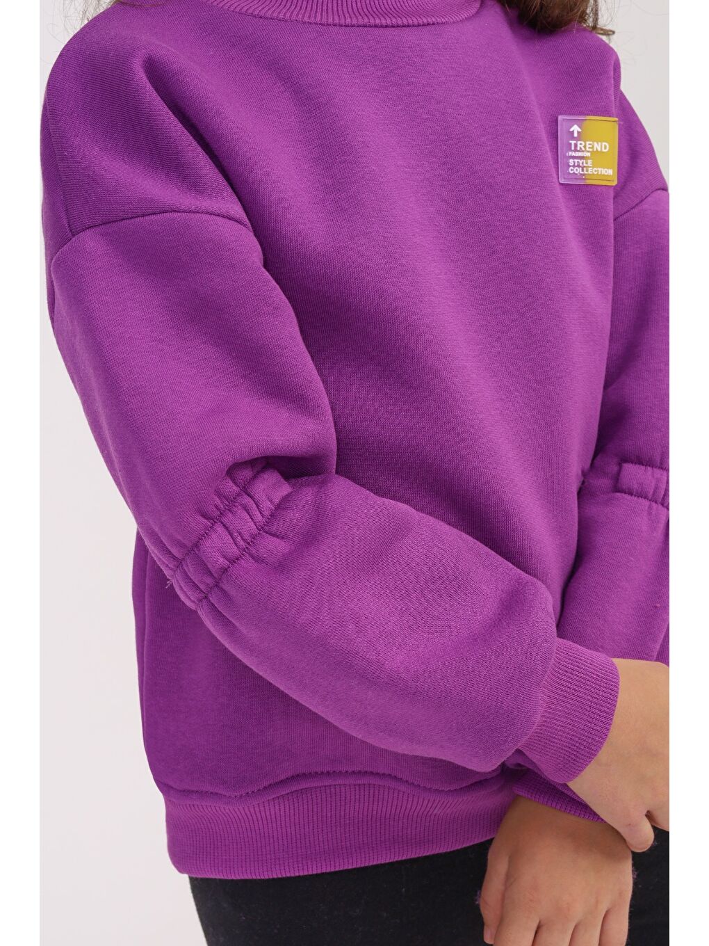 Mor Kız Çocuk Sweatshirt-3