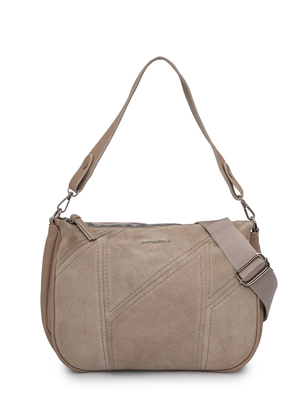 Bej Süet Dokulu Kadın Omuz Çantası ED069-2