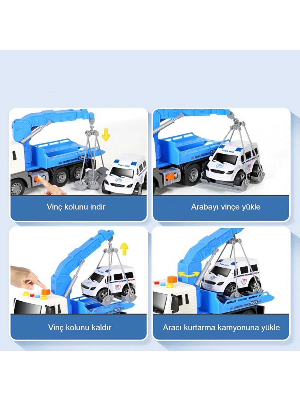 CToys Karışık Asorti 1:16 Işıklı ve Sesli Kurtarma Aracı JS106A - 1