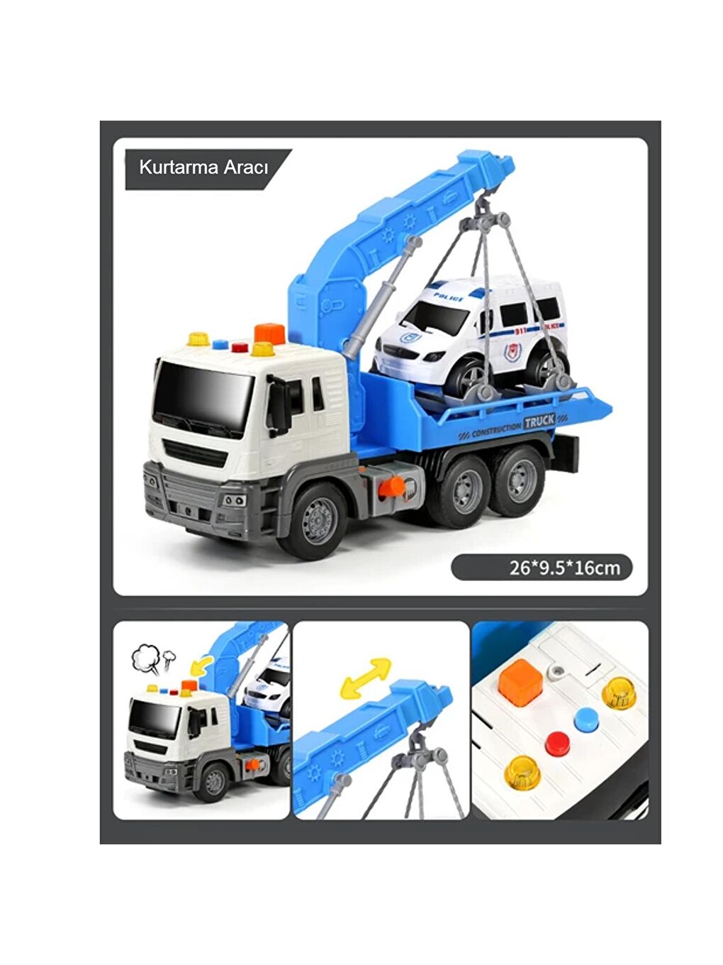 CToys Karışık Asorti 1:16 Işıklı ve Sesli Kurtarma Aracı JS106A - 2