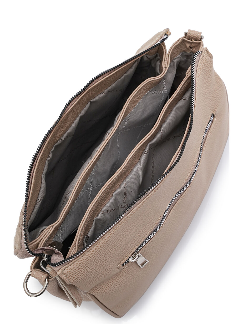 Bej Süet Dokulu Kadın Omuz Çantası ED069-5