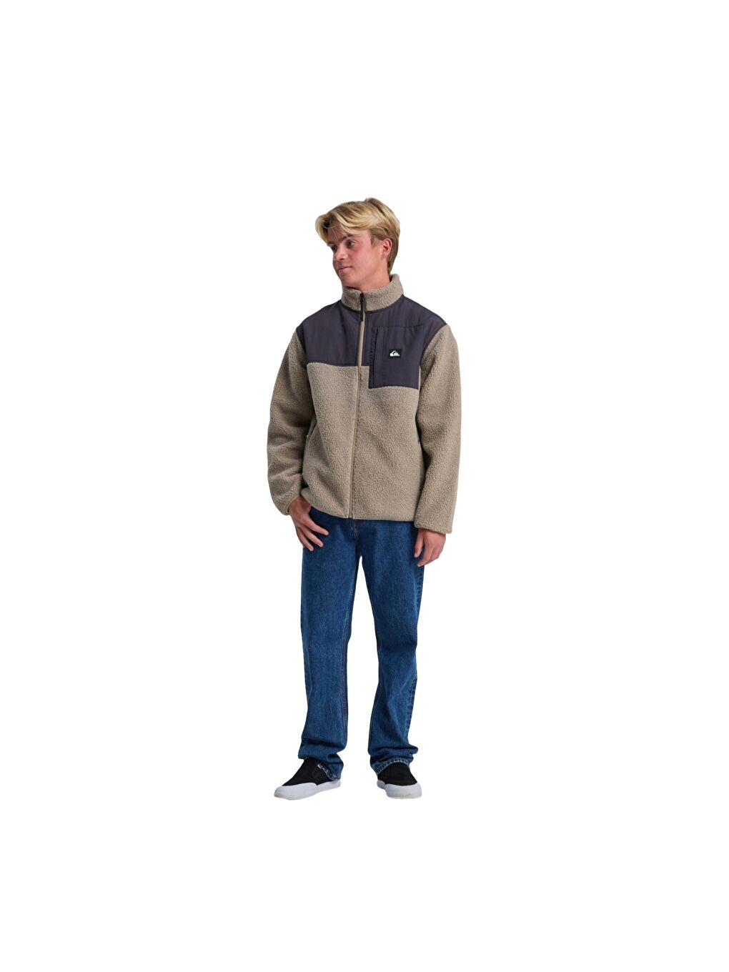 Shallow Water Fz Bej Polar Erkek Fermuarlı Sweatshirt Hırka-3