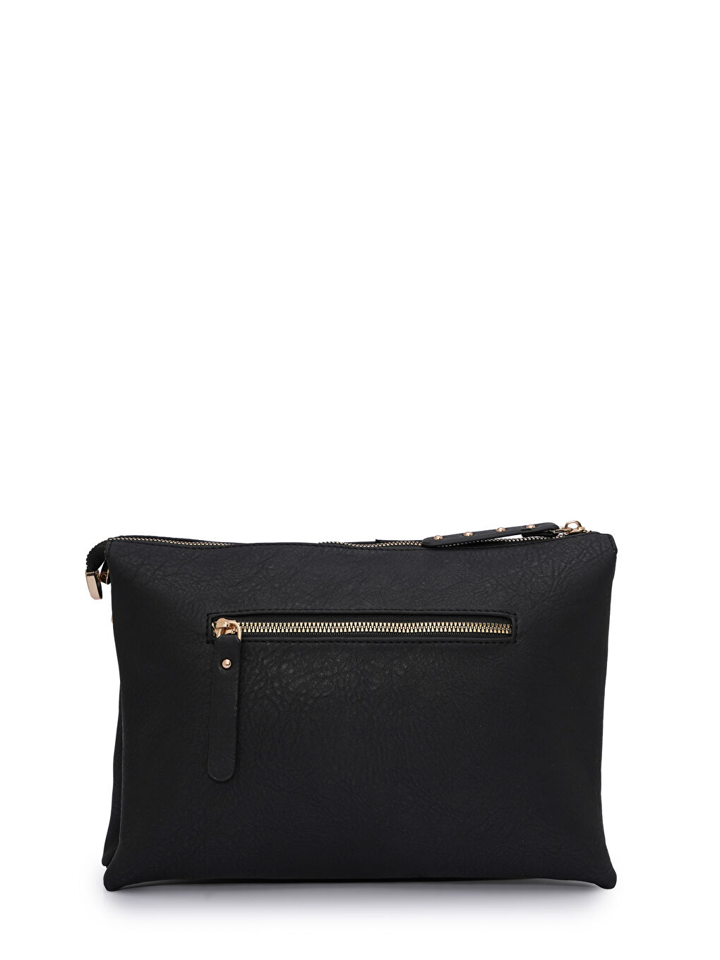 Siyah Kapaklı Fermuar Detaylı Çapraz Askılı Çanta DJ245-2-4