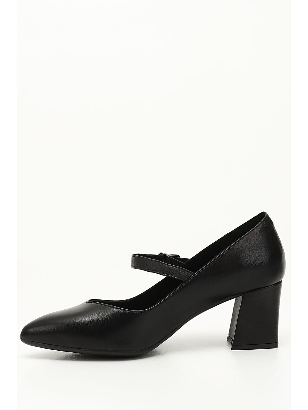 Mor Kadın ZÜMRÜT-SİYAH Sivri Burun Topuklu  Hakiki Deri Ayakkabı-2