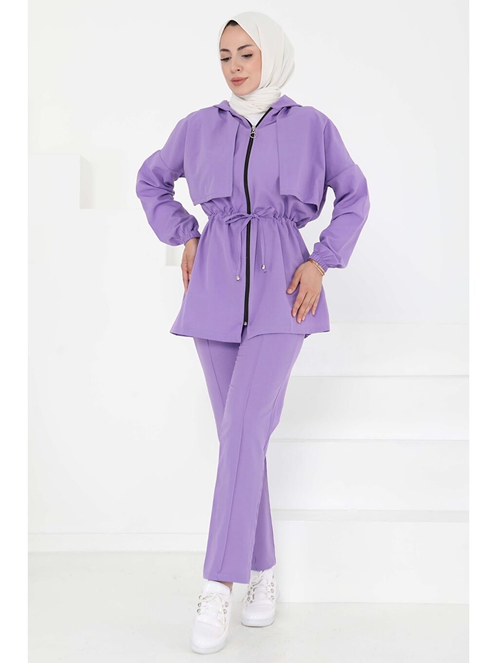 Önden Bağlamalı İkili Takım Lila - 27073