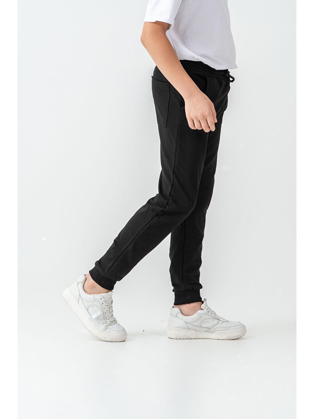 Siyah Kargo Cepli Erkek Çocuk Eşofman Altı-2