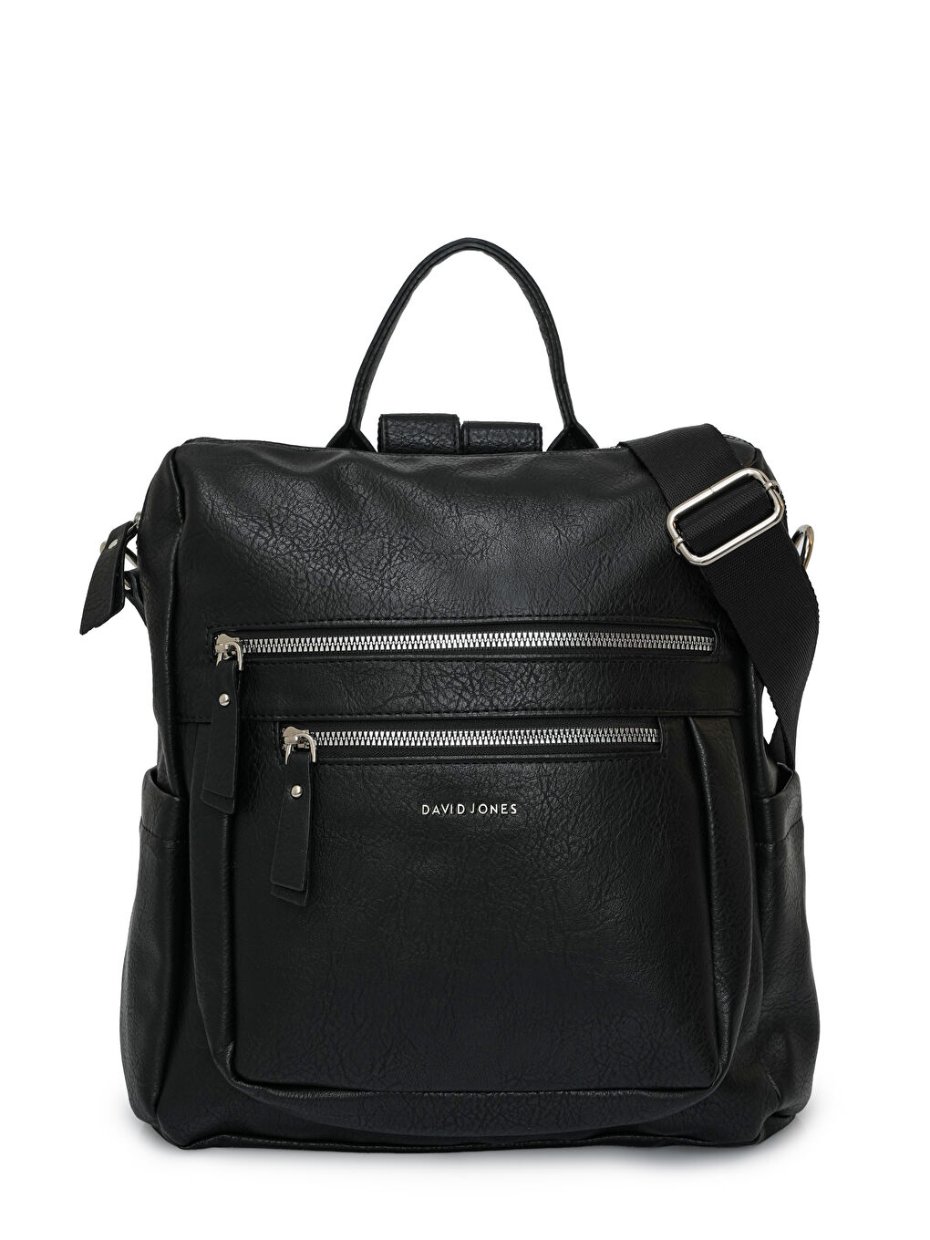 Siyah Çok Bölmeli Fermuarlı Kadın Sırt Çantası DJ257-1-1