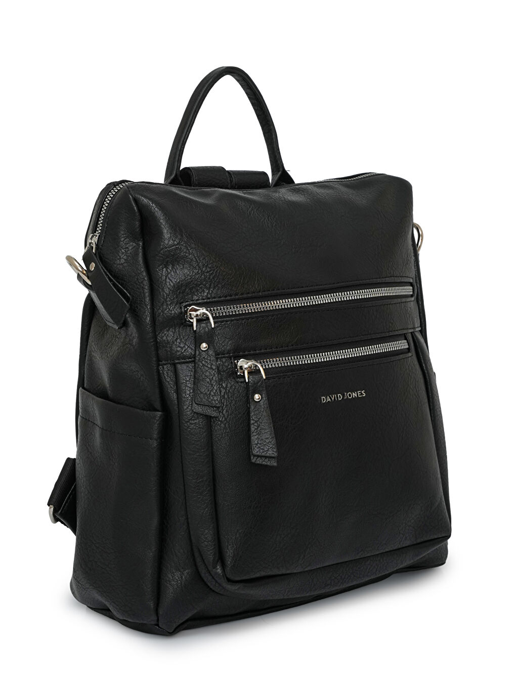 Siyah Çok Bölmeli Fermuarlı Kadın Sırt Çantası DJ257-1-2