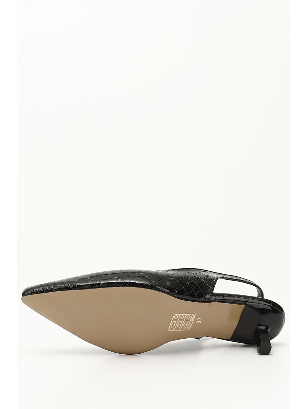 Siyah Kadın AÇIK SİYAH Kısa İnce Topuklu Arkası Açık Ayakkabı-3