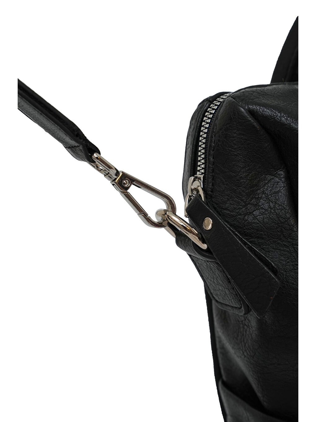 Siyah Çok Bölmeli Fermuarlı Kadın Sırt Çantası DJ257-1-4