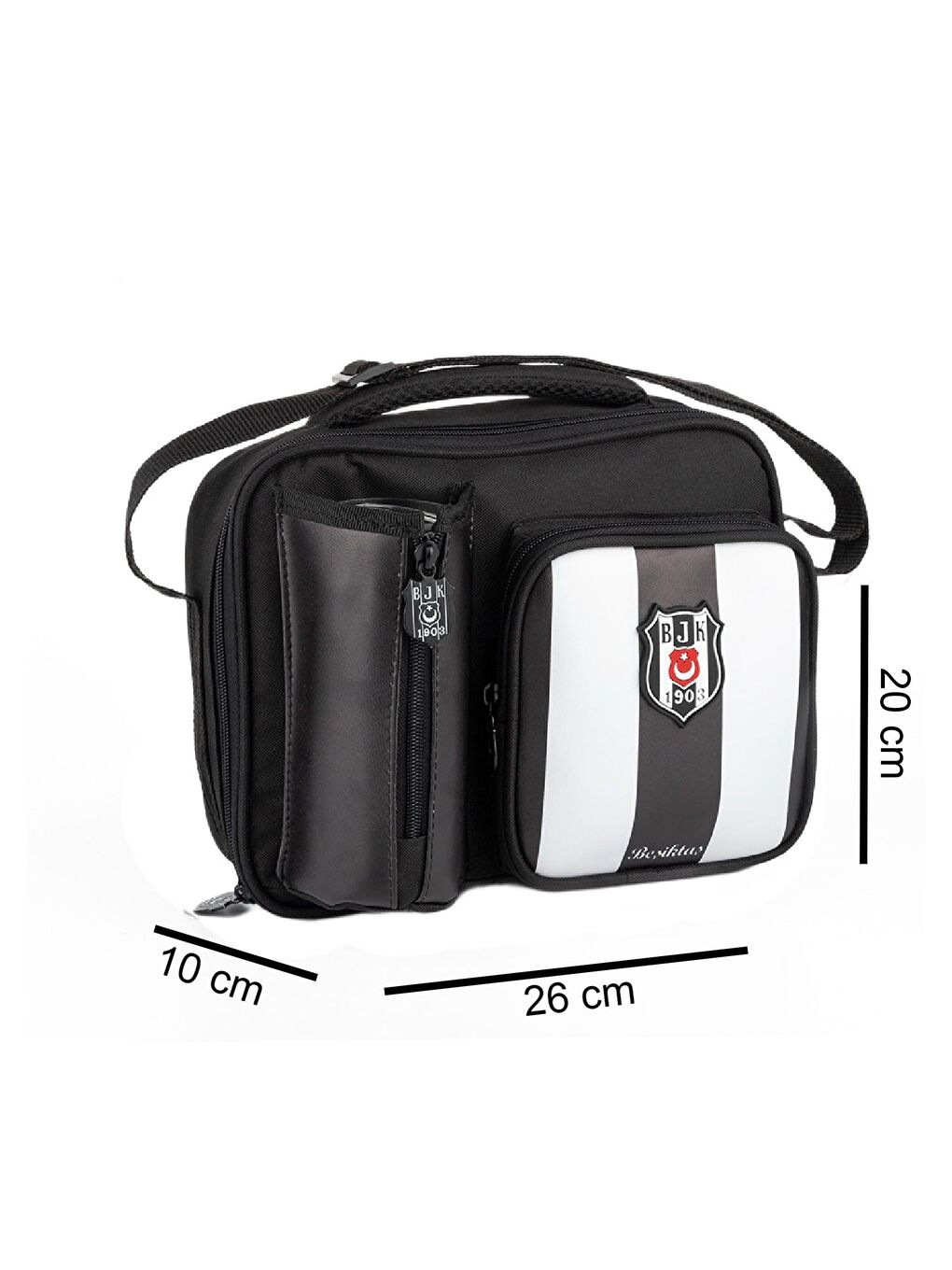 2 Bölmeli Çubuklu Suni Deri Anaokulu Çantası + Beslenme Çantası-4