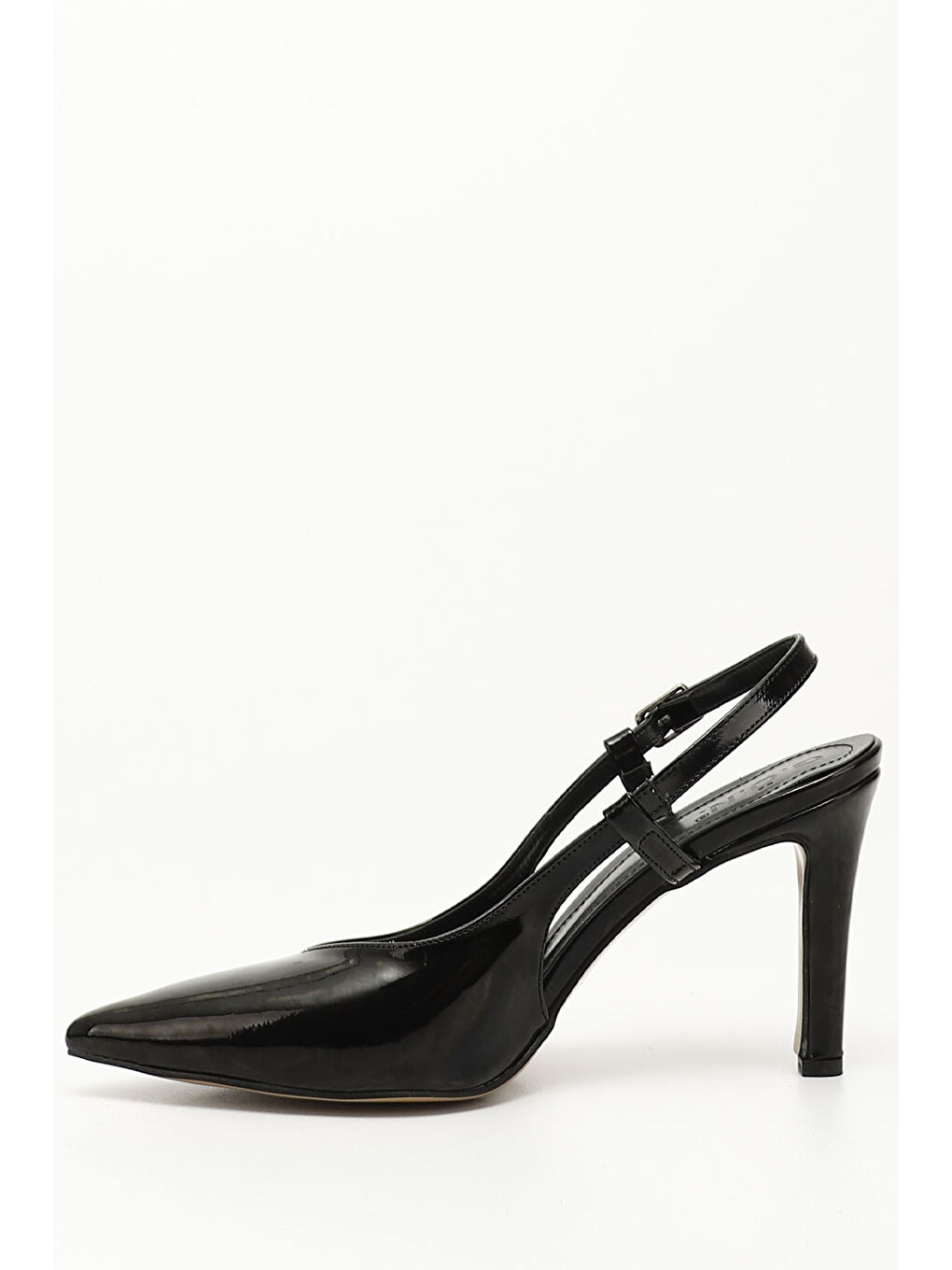 Kırmızı Kadın BAKIR-SİYAH İnce Topuklu Arkası Açık Ayakkabı-2