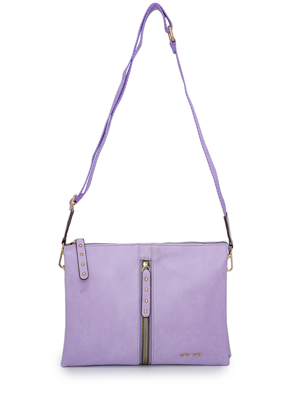 Lila Kapaklı Fermuar Detaylı Çapraz Askılı Çanta DJ245-2-1