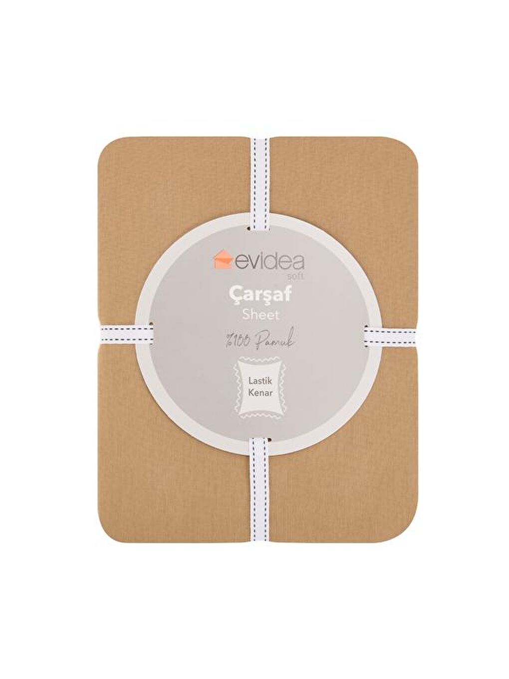 Soft Çift Kişilik Lastikli Çarşaf - Sütlü Kahverengi - 180x200 cm-1