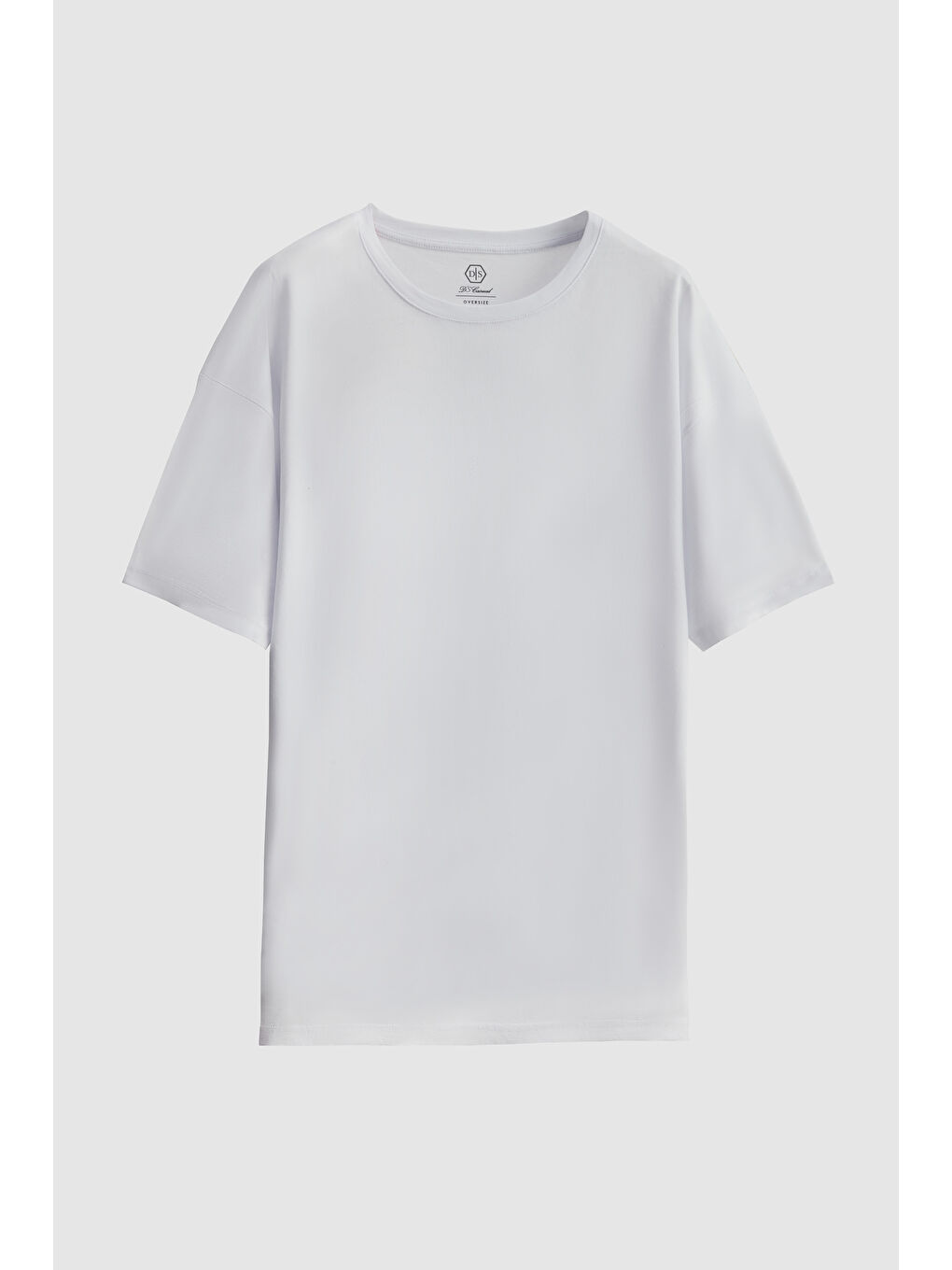 Comfort Beyaz Bisiklet Yaka %100 Pamuk T-Shirt-4