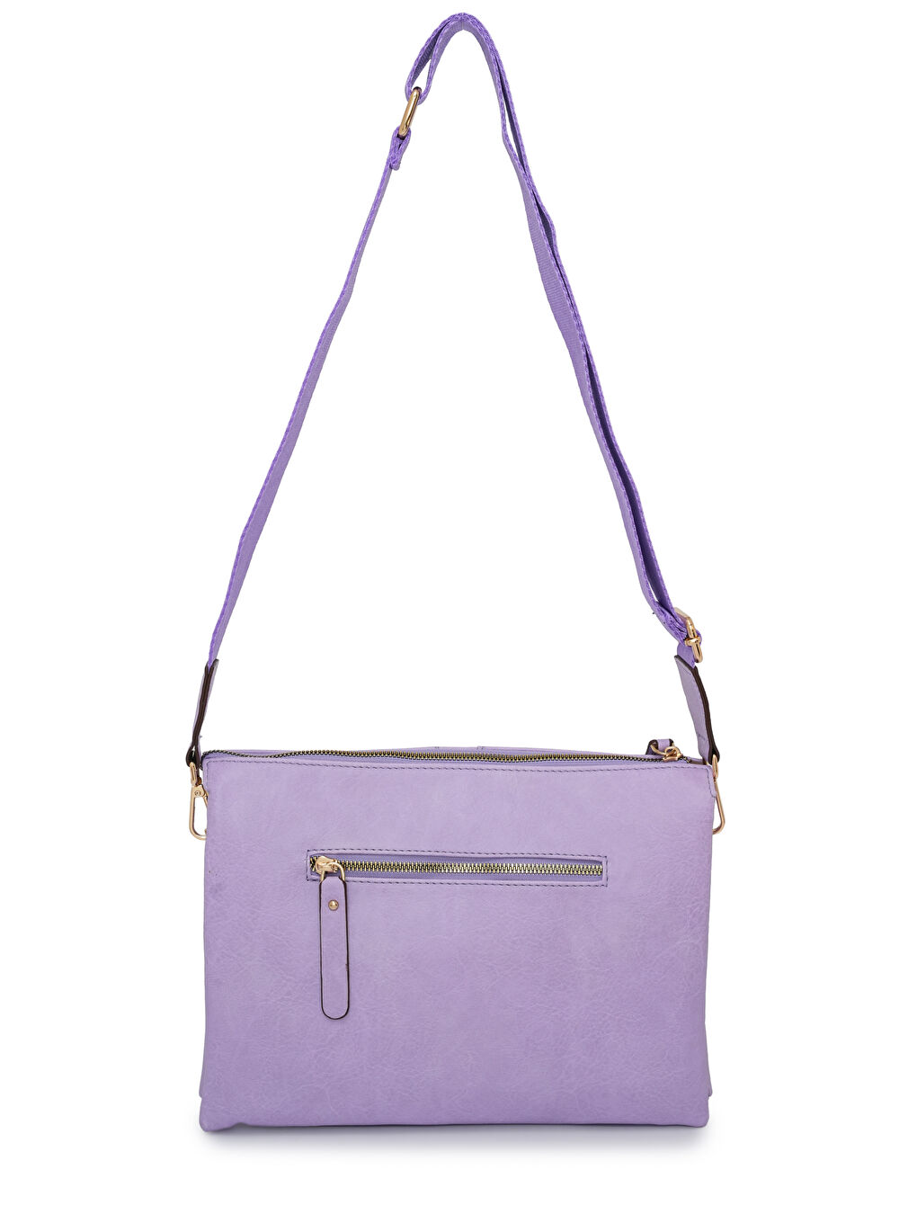 Lila Kapaklı Fermuar Detaylı Çapraz Askılı Çanta DJ245-2-6