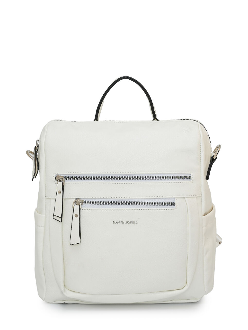 Beyaz Çok Bölmeli Fermuarlı Kadın Sırt Çantası DJ257-1-1