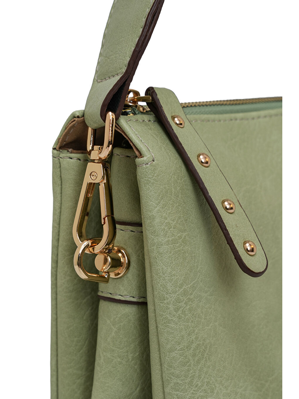 Turkuaz Kapaklı Fermuar Detaylı Çapraz Askılı Çanta DJ245-2-4