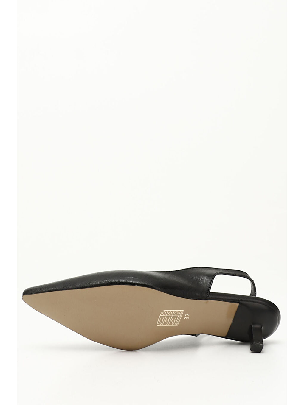 Mor Kadın ZÜMRÜT-SİYAH Kısa İnce Topuklu Arkası Açık Ayakkabı-3