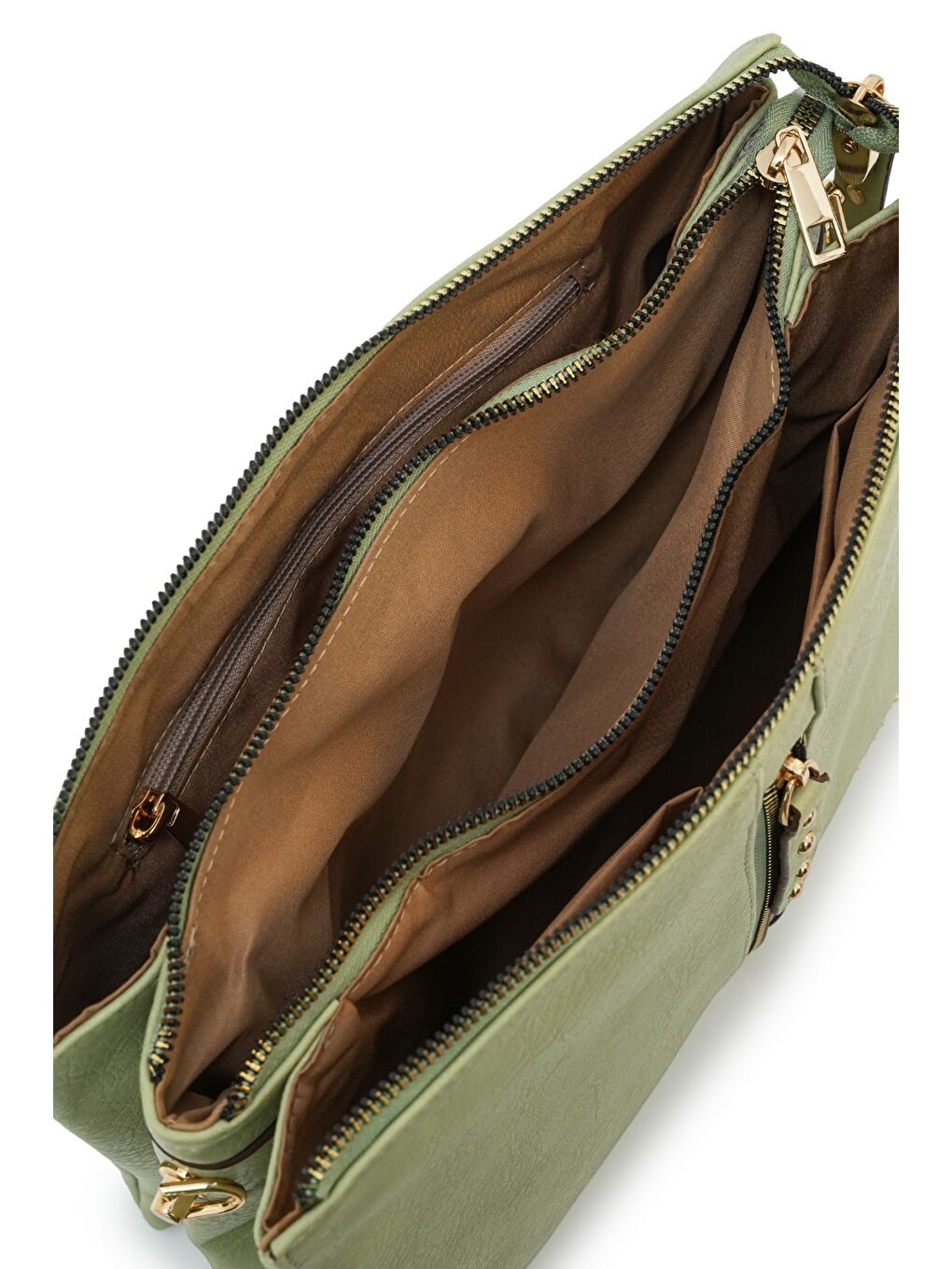 Turkuaz Kapaklı Fermuar Detaylı Çapraz Askılı Çanta DJ245-2-5