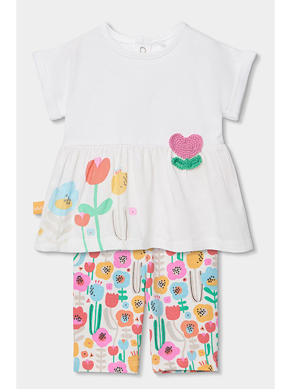 Karışık Çiçek Desenli Taytlı Takım 6-24 Ay Çok Renkli