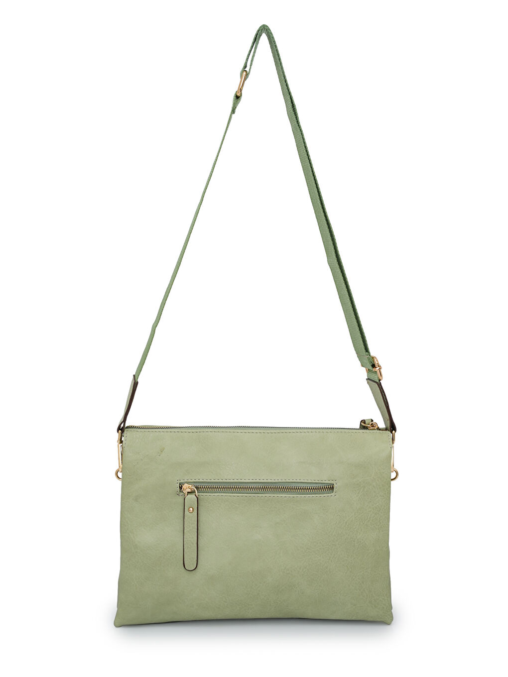 Turkuaz Kapaklı Fermuar Detaylı Çapraz Askılı Çanta DJ245-2-6