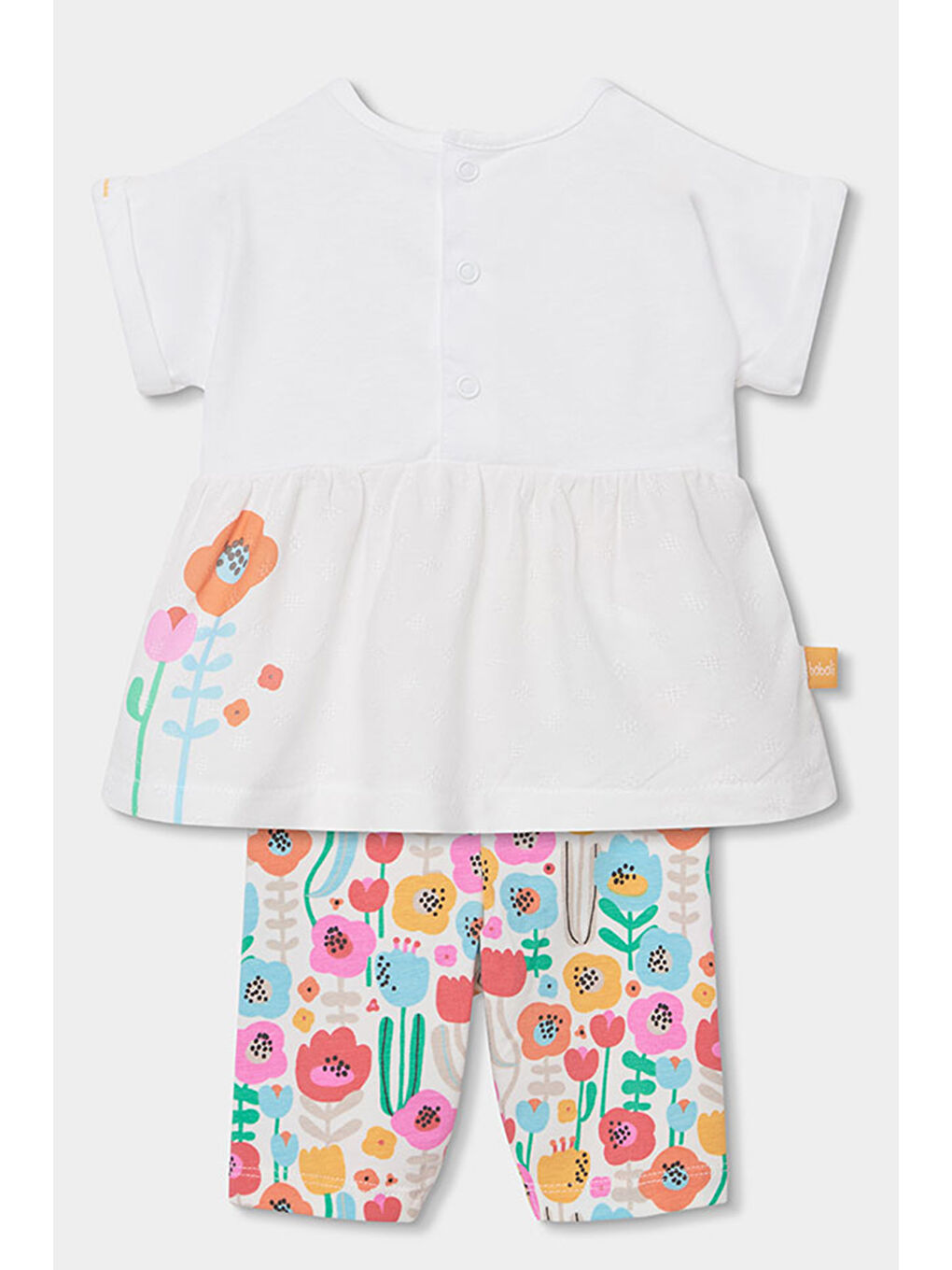 Karışık Çiçek Desenli Taytlı Takım 6-24 Ay Çok Renkli-1