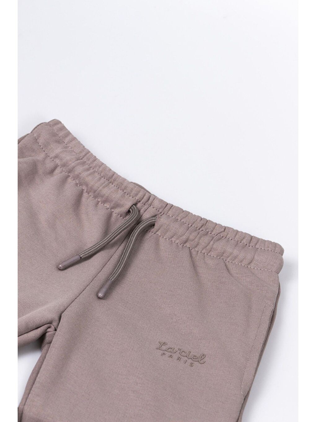 Bej Kız Çocuk Pamuklu Kahverengi Fermuarlı Sweatshirt Eşofman Takım - Oversize Fit-1