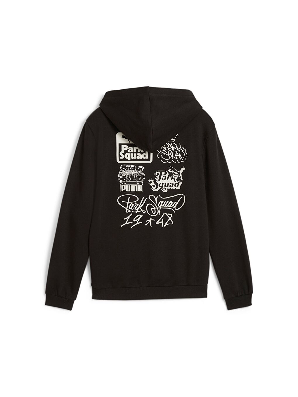 Siyah ESS+ MID 90s Genç Kapüşonlu SWEATSHIRT-3