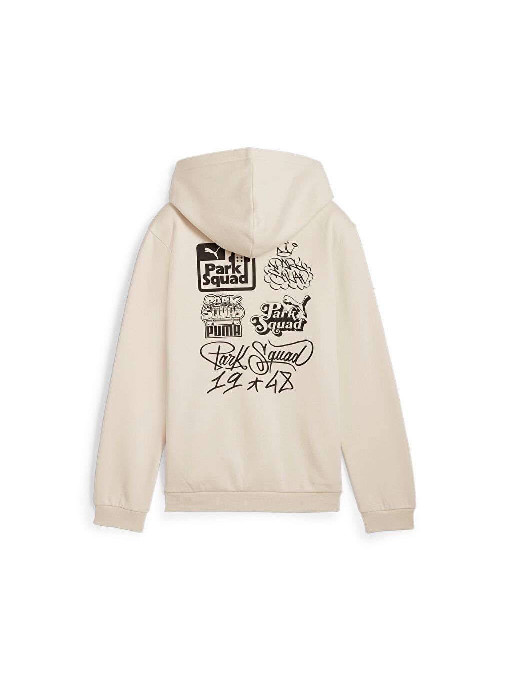 Beyaz ESS+ MID 90s Genç Kapüşonlu SWEATSHIRT-1