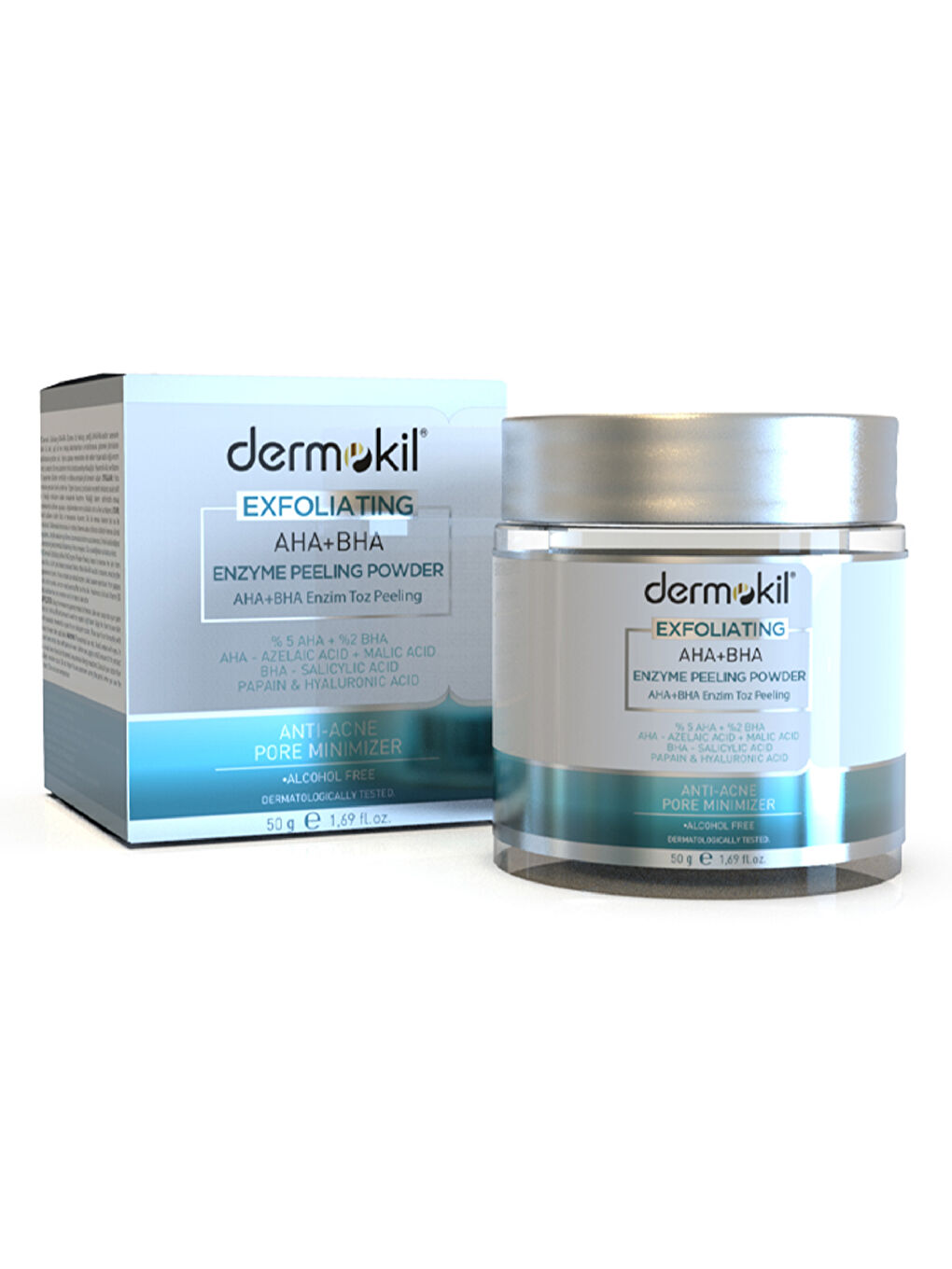 DERMOKIL Karışık Peeling Etkili AHA+BHA+Niacinamide Enzim Toz Peeling 50 g