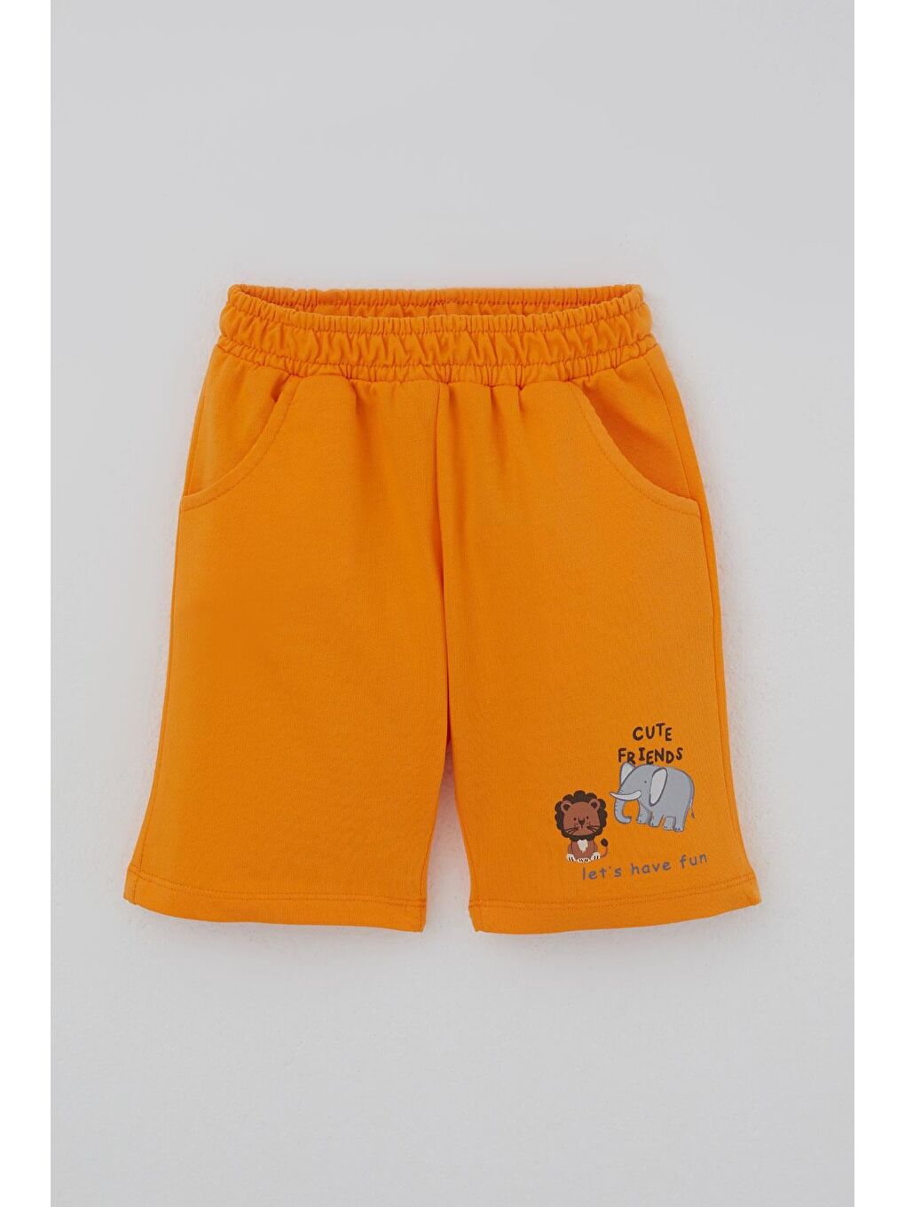 Erkek Bebek Şortlu Takım Sevimli Hayvancık Arkadaşlar Saks Mavisi (9 Ay-3 Yaş)-4