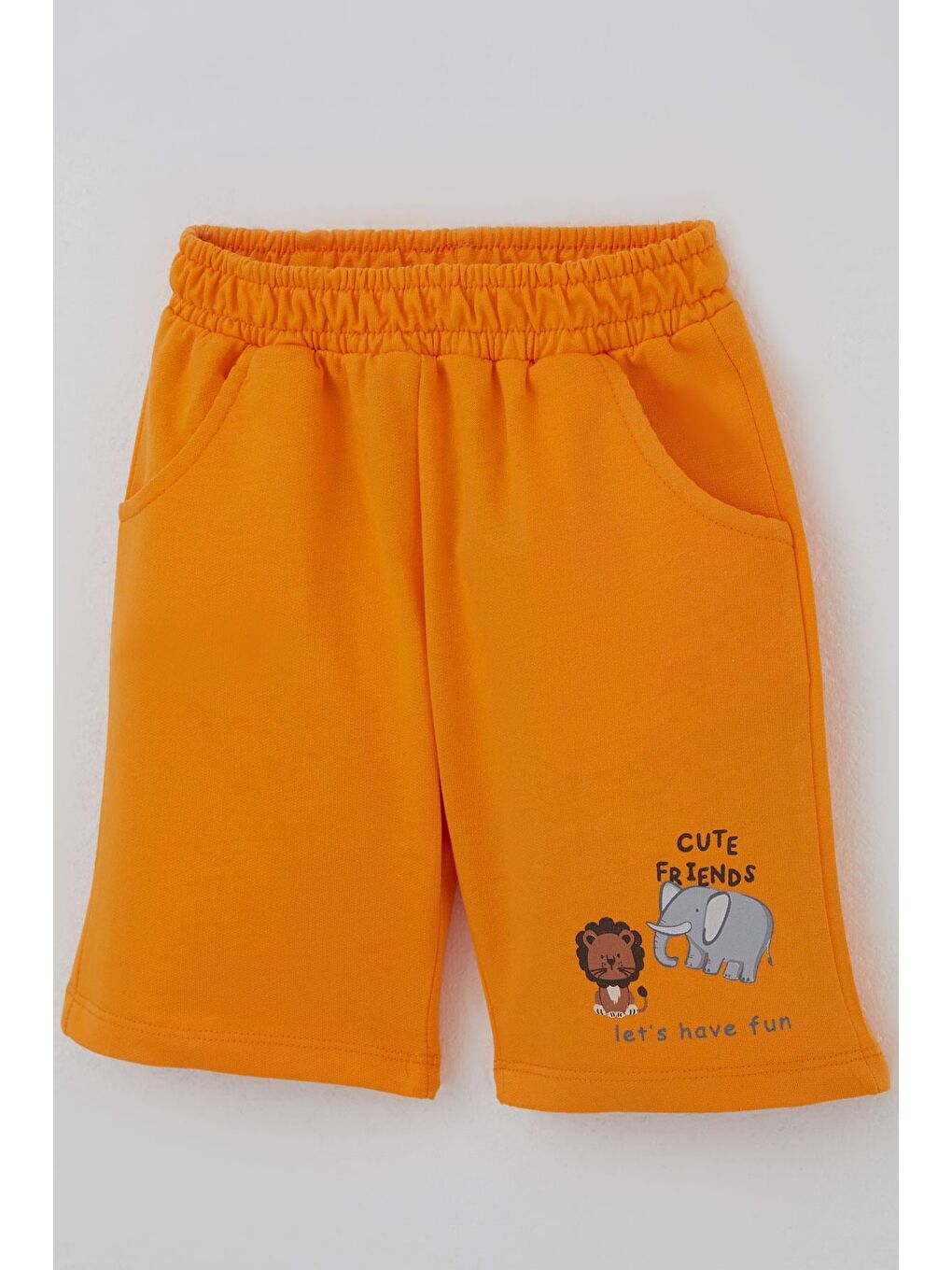 Erkek Bebek Şortlu Takım Sevimli Hayvancık Arkadaşlar Saks Mavisi (9 Ay-3 Yaş)-8