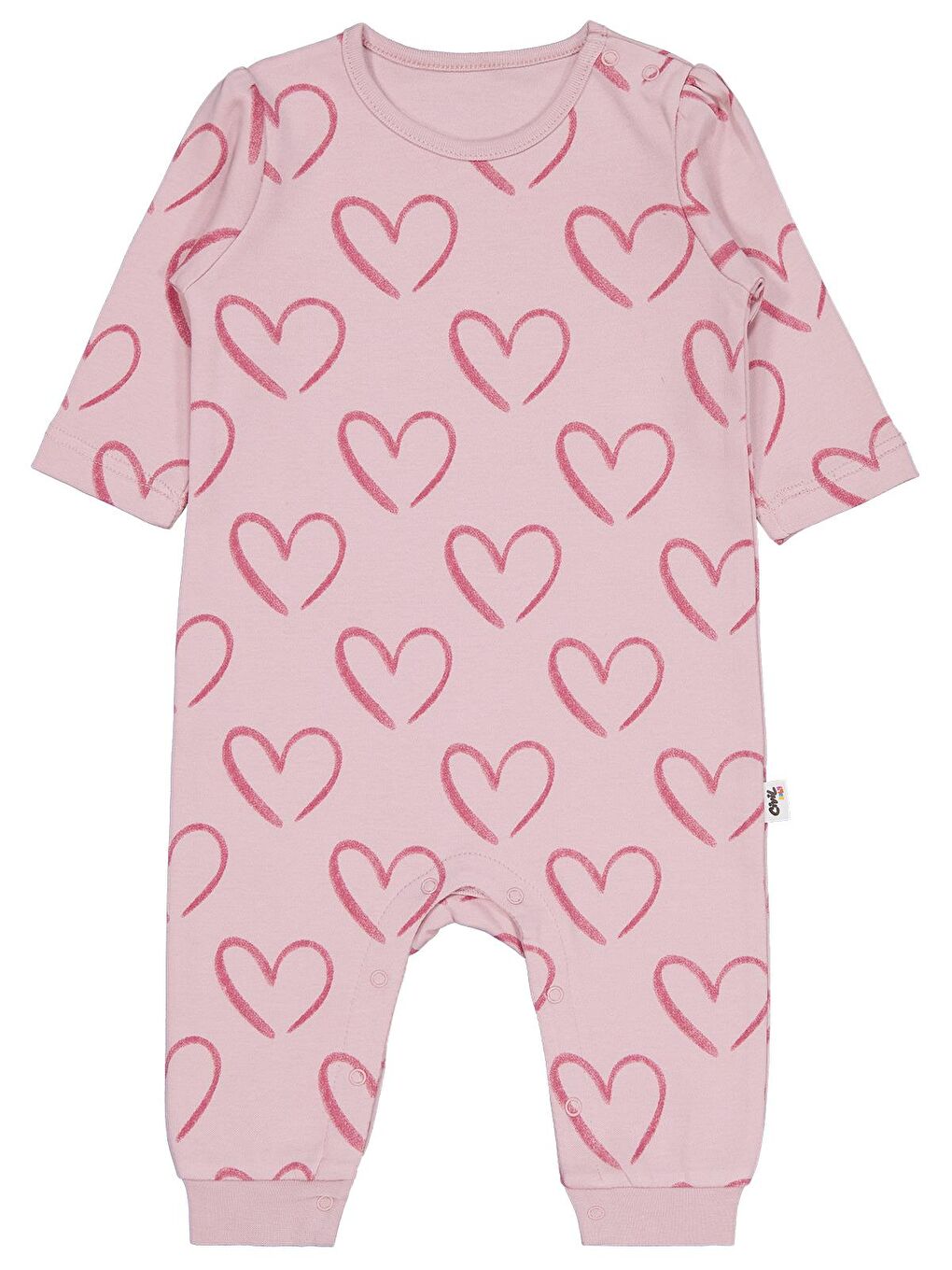 Baby Tramlı Kalp Empirme 6-18 Ay Tulum - Pembe 6-9 Ay