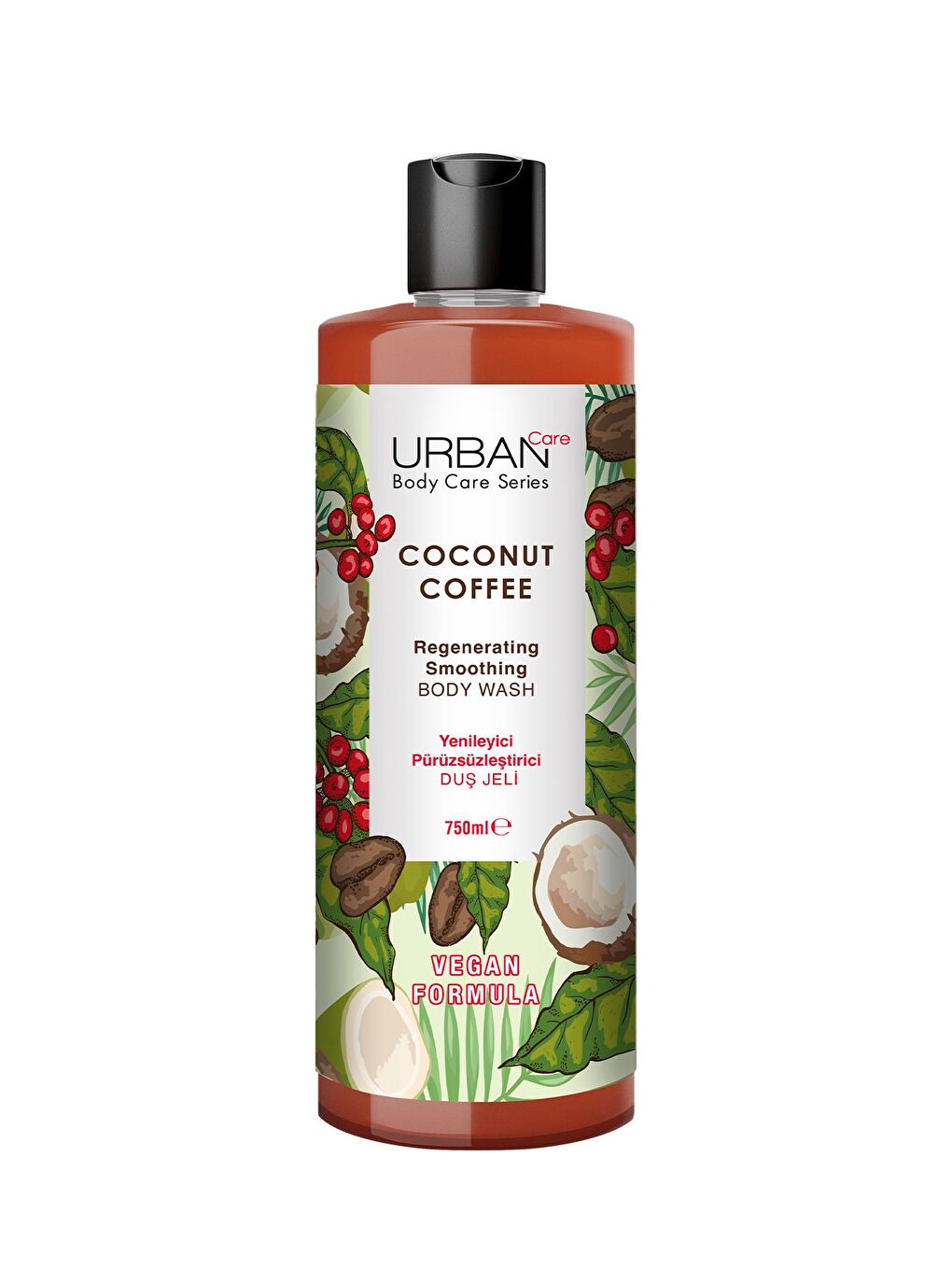 Urban Care Coconut Coffee Yenileyici ve Pürüzsüzleştirici Duş Jeli 750 ml - 1