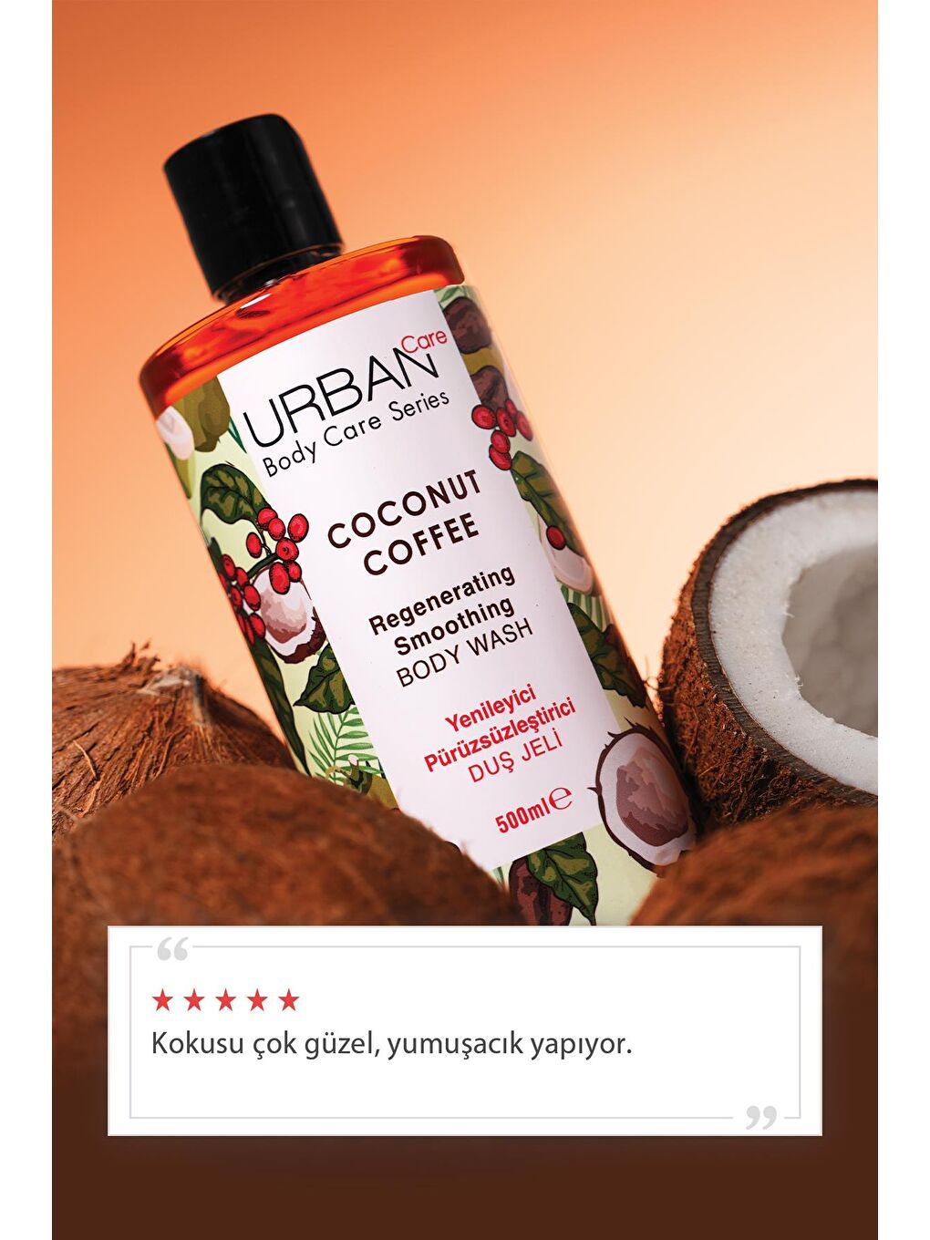 Urban Care Coconut Coffee Yenileyici ve Pürüzsüzleştirici Duş Jeli 750 ml - 5