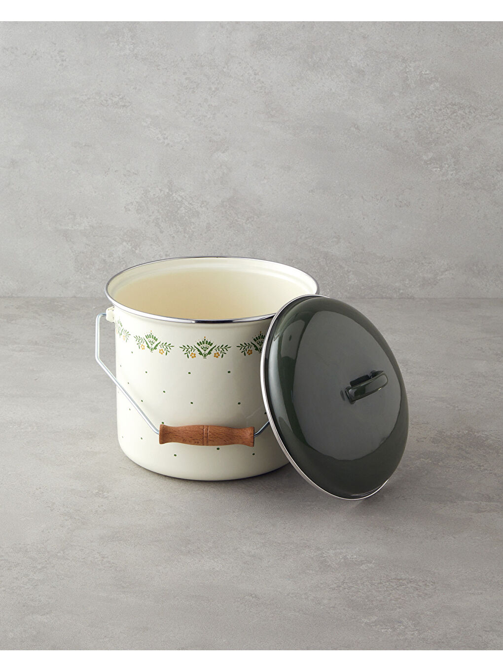 Botanic Garden Emaye Bakraç 20 cm Yeşil-1