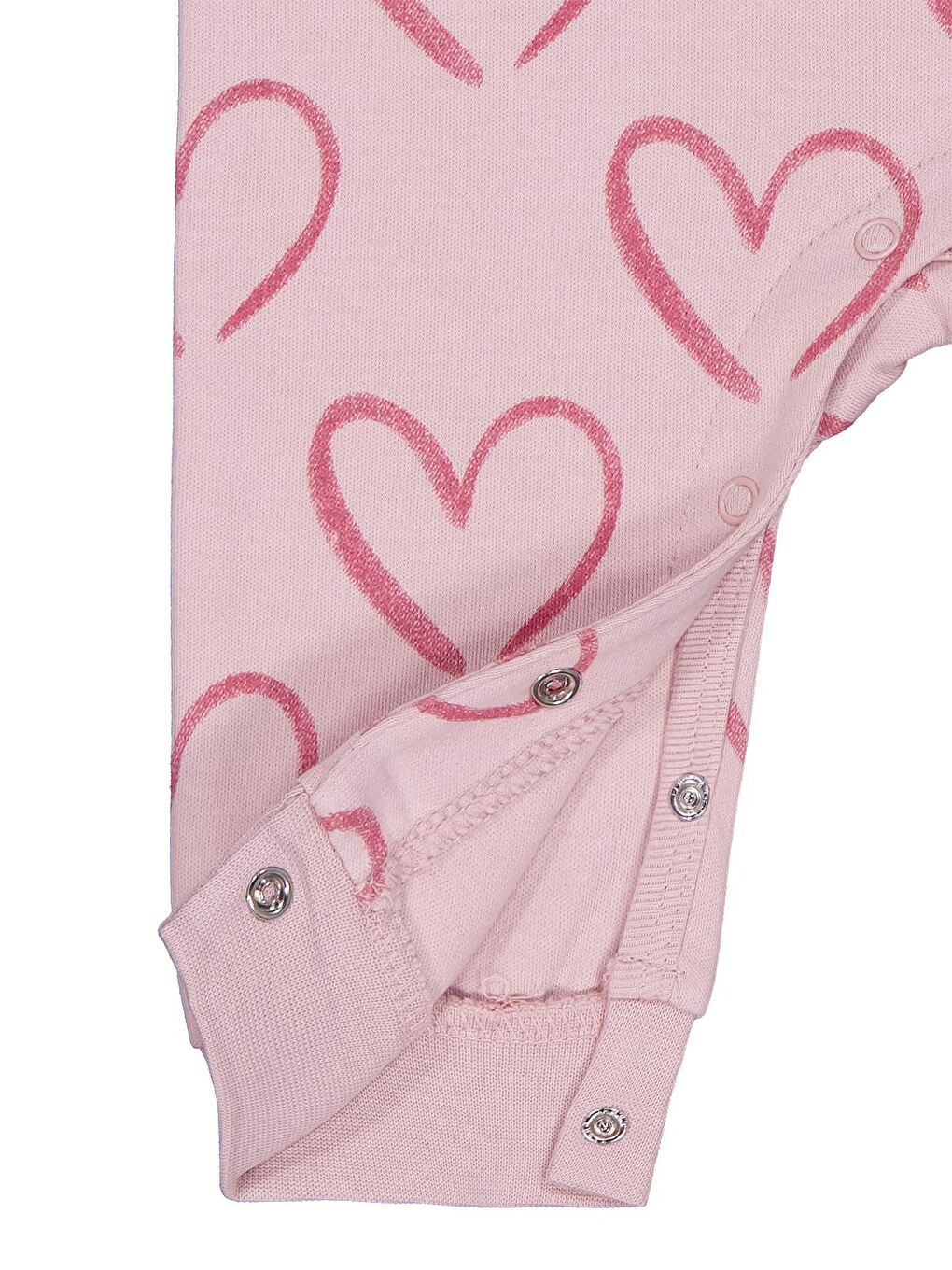 Baby Tramlı Kalp Empirme 6-18 Ay Tulum - Pembe 6-9 Ay-1