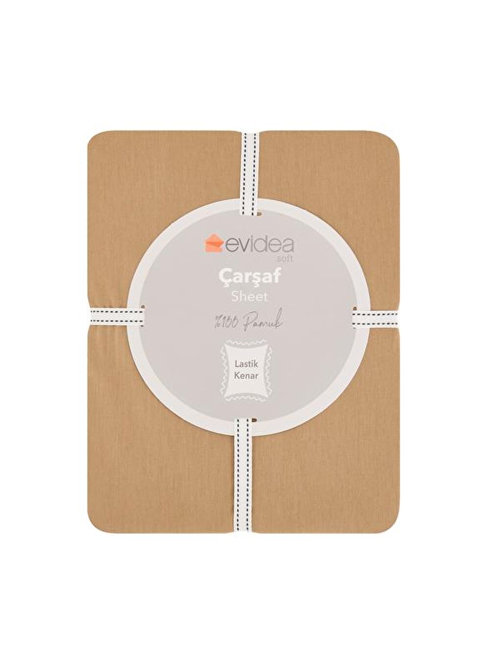 Soft Tek Kişilik Lastikli Çarşaf - Sütlü Kahverengi - 100x200 cm-1